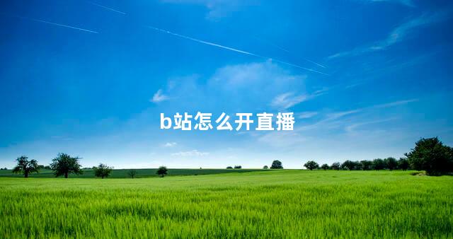 b站怎么开直播