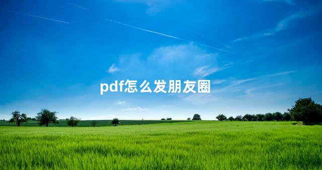 pdf怎么发朋友圈