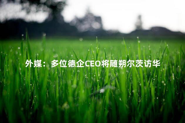 外媒：多位德企CEO将随朔尔茨访华